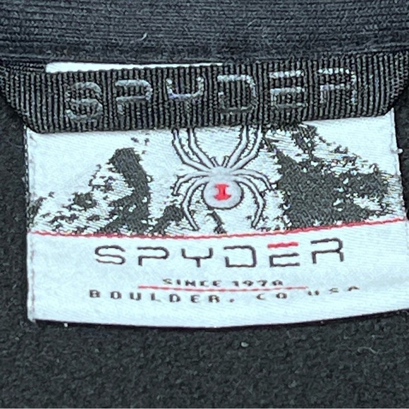SPYDER Outbound Black 1/4 Zip Fleece Lined Pullover Men's Size L - Picture 14 of 16